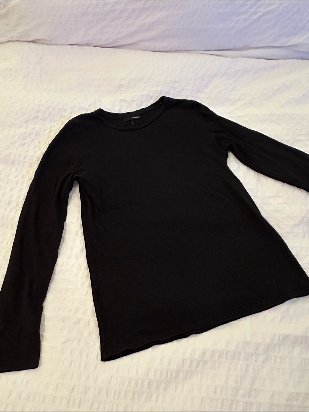 OAK + FORT Black Long Sleeve Tee